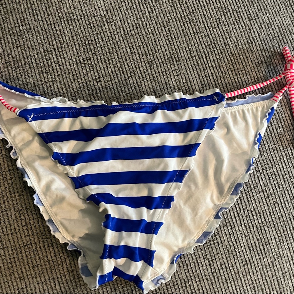 Victoria's Secret Blue and White Bikini Bottom